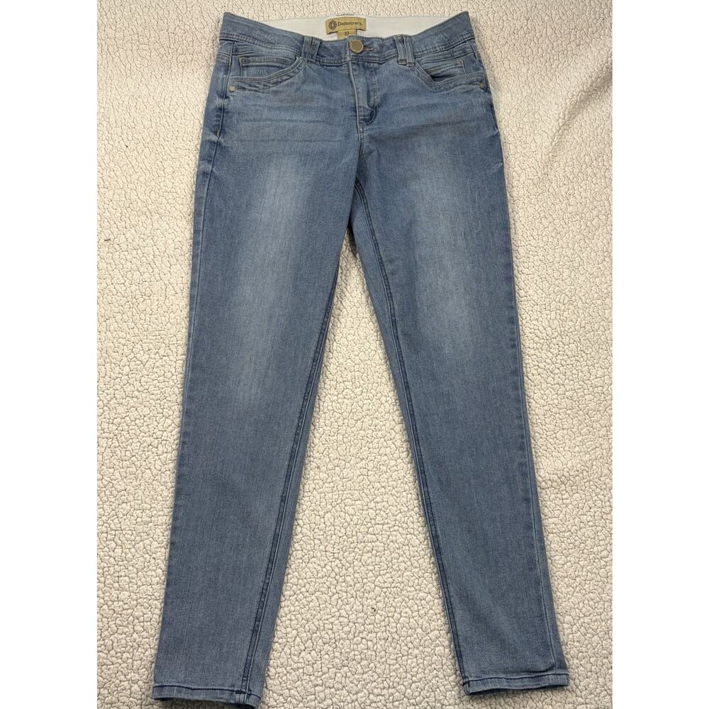 Democracy Women's Jeans Size 10 Blue Denim, AB Technology, Stretch Bell Bottom.